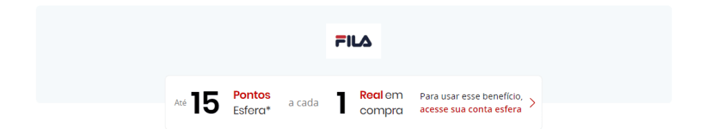 até 15 pontos Esfera com a FILA
