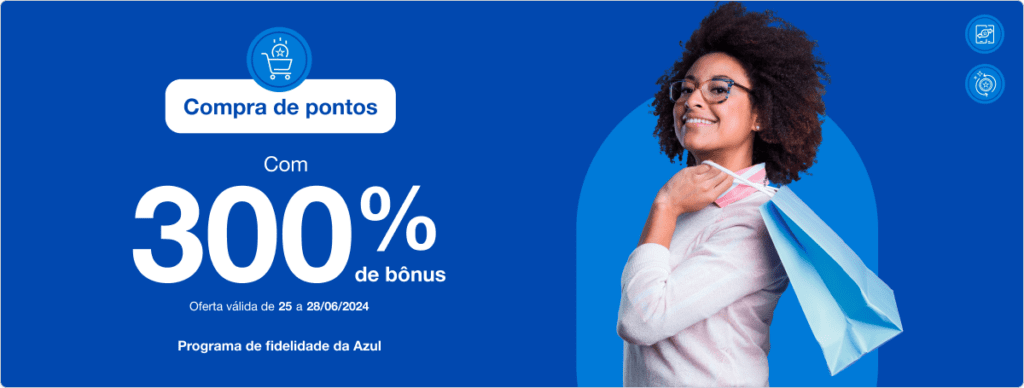 Receba até 300% de bônus Azul