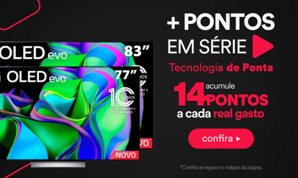 Receba até 14 pontos Esfera por real gasto no Ponto Frio.