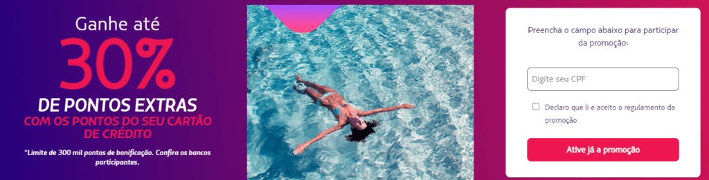 até 30% de bônus Latam Pass com o seu cartão