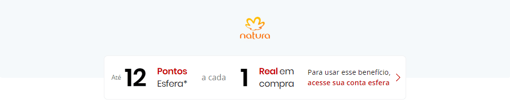até 12 pontos Esfera com a Natura