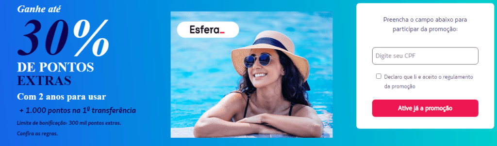 Garanta até 30% de bônus Latam Pass enviando pontos Esfera