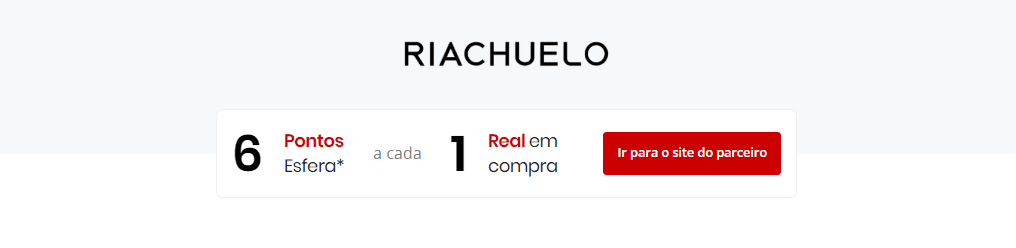 até 6 pontos Esfera com a Riachuelo