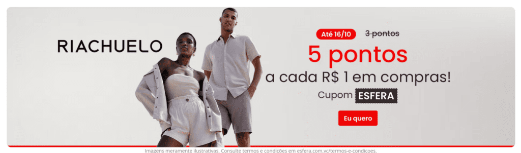 7 pontos Esfera com a Riachuelo