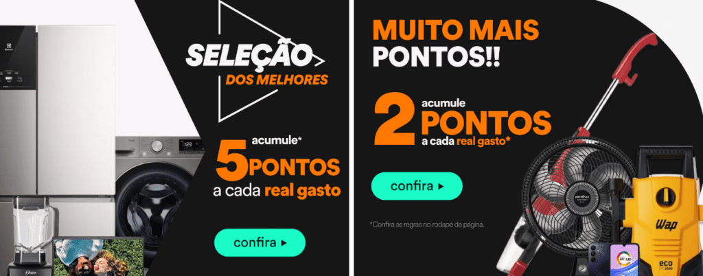 até 5 pontos Livelo com o PontoFrio