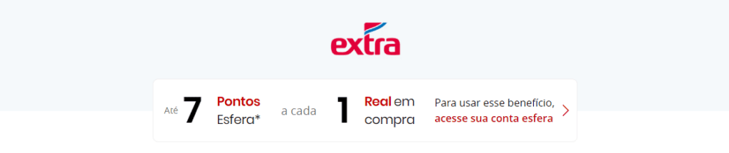até 7 pontos Esfera com o Extra