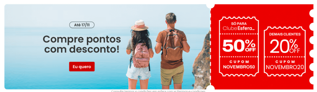 Compre pontos Esfera com até 50% OFF