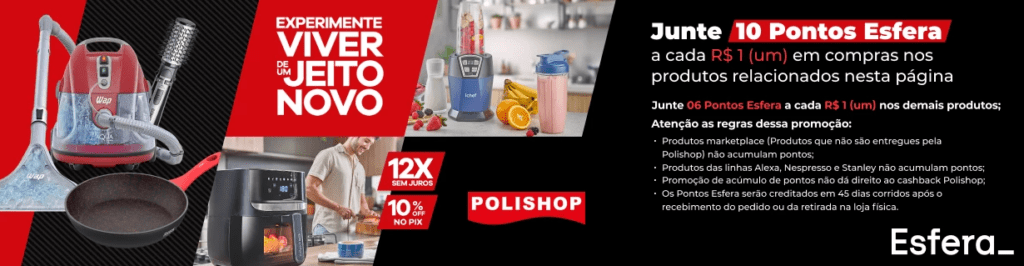 8 pontos Esfera com a Polishop