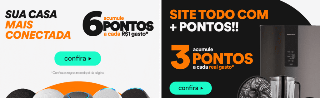 até 6 pontos Livelo com o PontoFrio