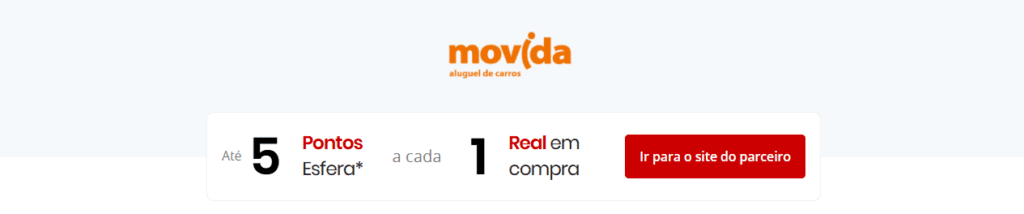 até 5 pontos Esfera com a Movida