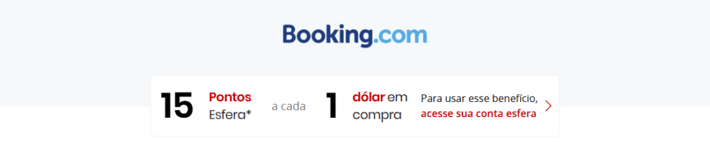 15 pontos Esfera com a Booking