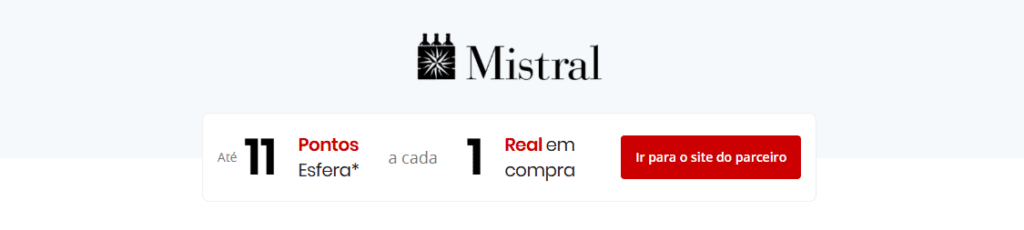 até 11 pontos Esfera com a Mistral