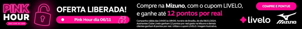 5 pontos Livelo com a Mizuno