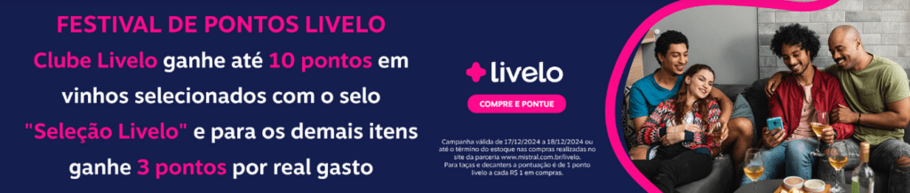 até 10 pontos Livelo com a Mistral