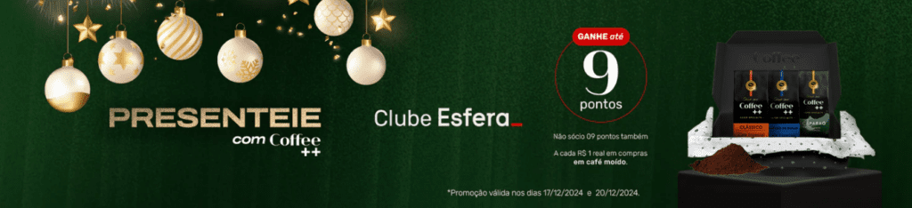 até 9 pontos Esfera com a Coffee++