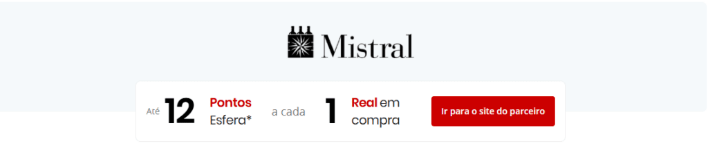 até 12 pontos Esfera com a Mistral