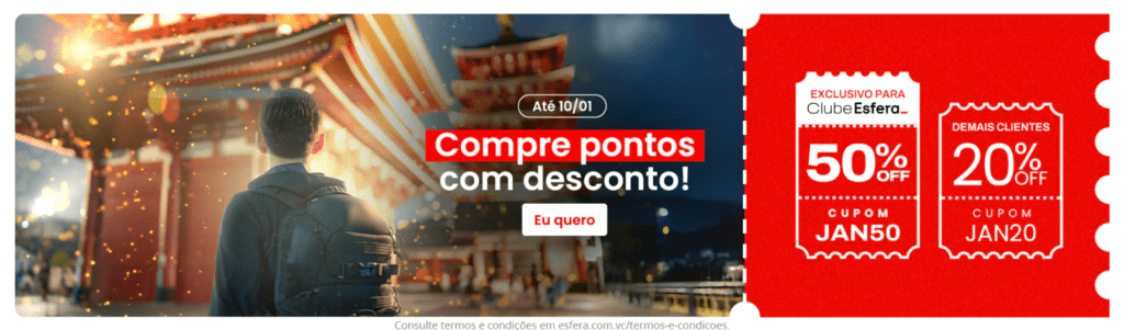 pontos Esfera com até 50% OFF