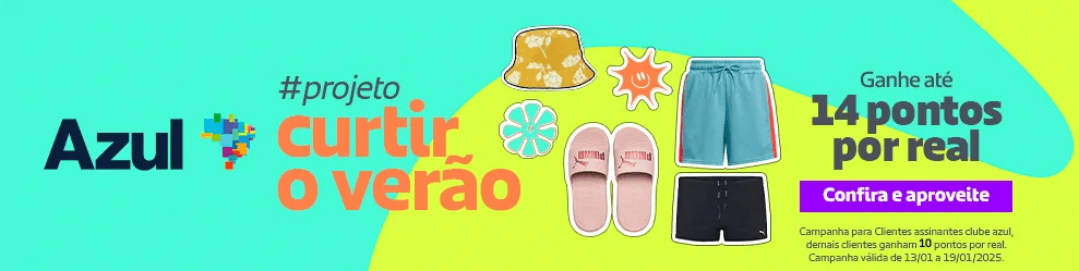 até 14 pontos Azul com a Netshoes
