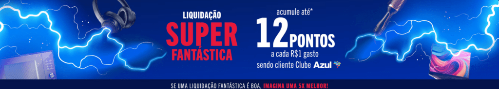 até 12 pontos Azul com a Casas Bahia