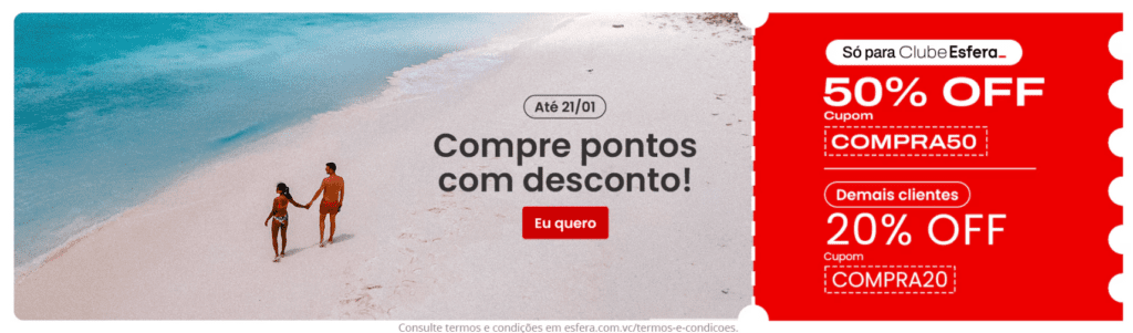 Compre pontos Esfera com até 50% OFF