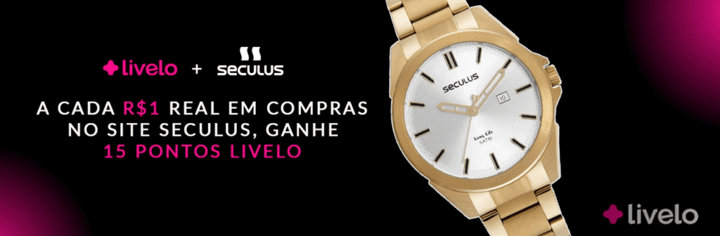 até 15 pontos Livelo com a Seculus