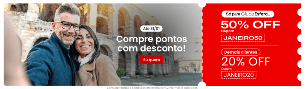Compre pontos Esfera com até 50% OFF