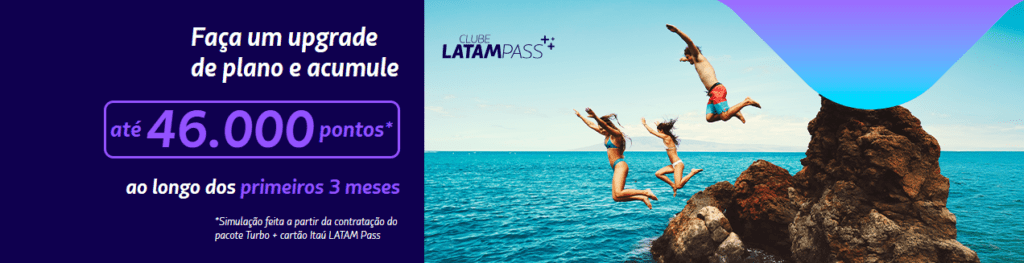 até 46 mil pontos no Clube Latam Pass