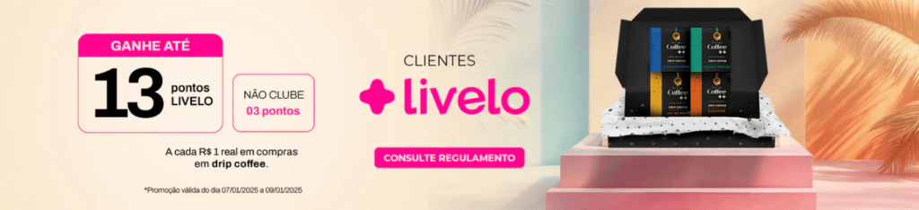 até 13 pontos Livelo com a Coffee++