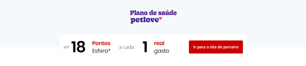 até 18 pontos Esfera com a Petlove Saúde