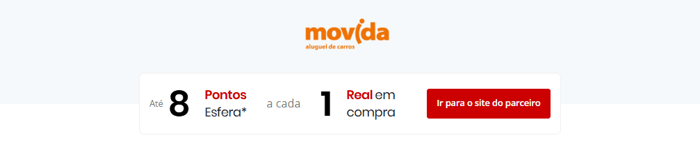 até 8 pontos Esfera com a Movida