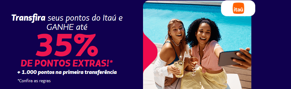 até 35% de bônus Latam Pass com o Itaú