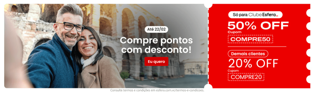 Compre pontos Esfera com até 50% OFF