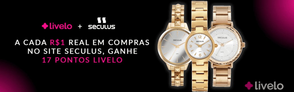 Ganhe até 17 pontos Livelo com a Seculus