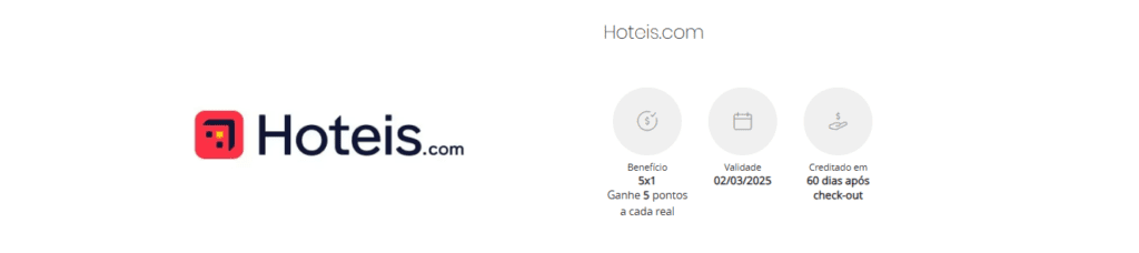 Ganhe 5 pontos Esfera com a Hoteis.com