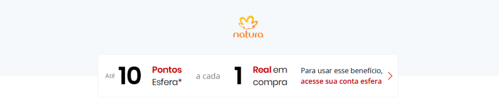 até 10 pontos Esfera com a Natura