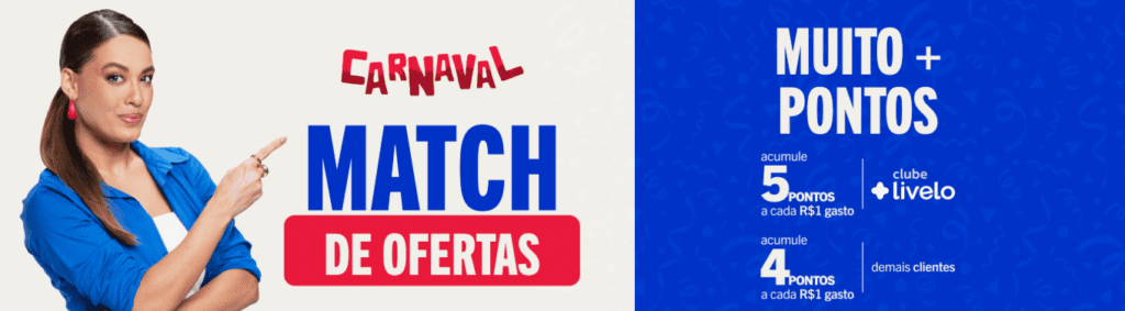 até 5 pontos Liveo com a Casas Bahia