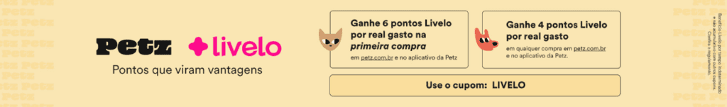 até 6 pontos Livelo com a Petz