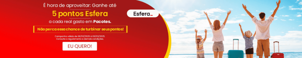 até 5 pontos Esfera com a Decolar
