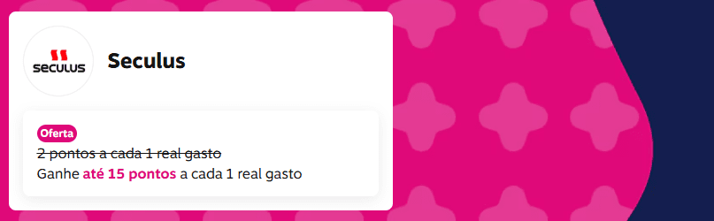 Ganhe até 15 pontos Livelo com a Seculus