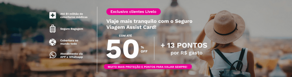 Ganhe 13 pontos Livelo com a Assist Card