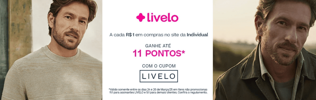 Ganhe até 11 pontos Livelo com a Individual