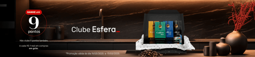 Ganhe até 9 pontos Esfera com a Coffee++