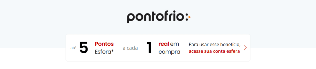 5 pontos Esfera com o PontoFrio