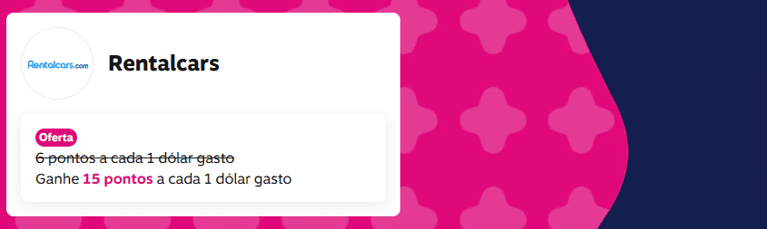 Ganhe até 15 pontos Livelo com a Rentalcars