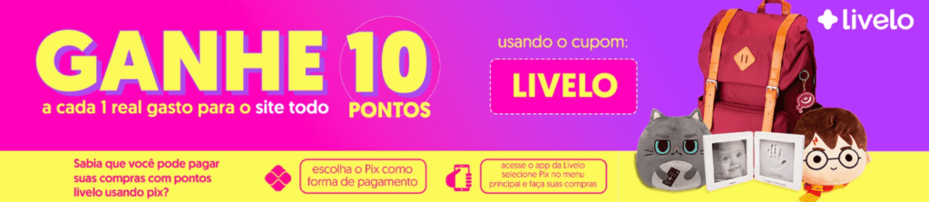 Ganhe até 10 pontos Livelo com a Imaginarium
