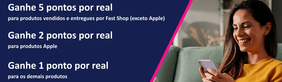 Ganhe até 5 pontos Livelo com a Fast Shop