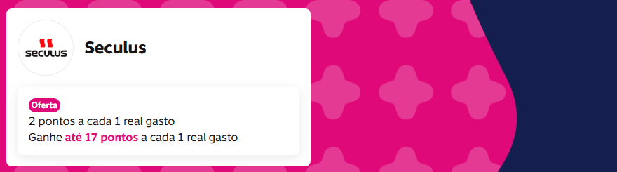Ganhe até 17 pontos Livelo com a Seculus