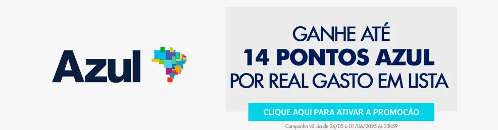 Ganhe até 14 pontos Azul com a Netshoes