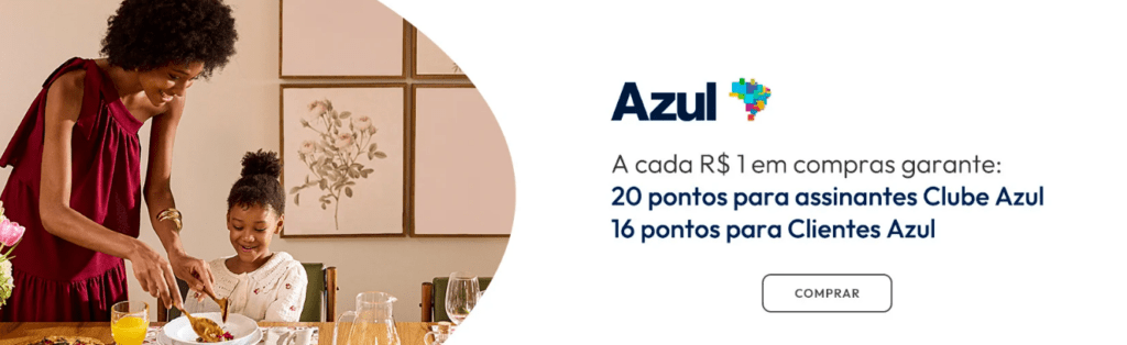 Ganhe até 20 pontos Azul com a Camicado