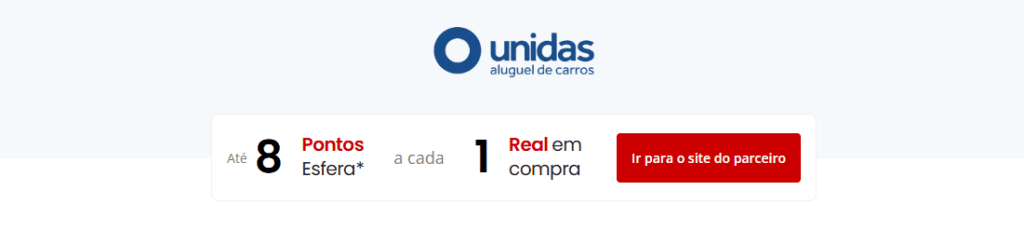 Ganhe até 8 pontos Esfera com a Unidas